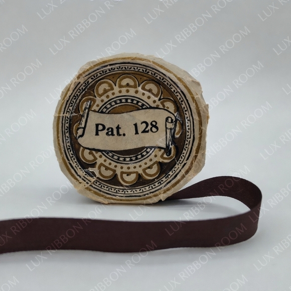 unknown Other - Antique French Silk Ribbon 5yd Early 1900s Chocolate Brown Couture Trim